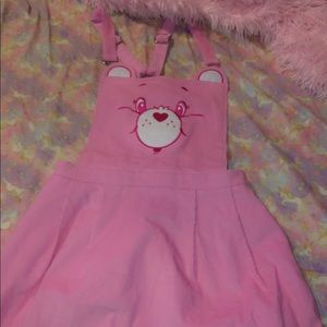 Dolls Kill X Carebears Pink Corduroy Dress